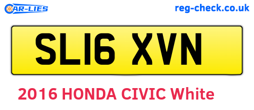 SL16XVN are the vehicle registration plates.