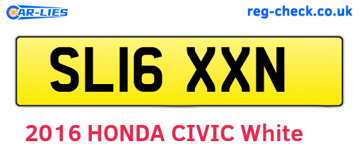 SL16XXN are the vehicle registration plates.