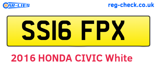 SS16FPX are the vehicle registration plates.