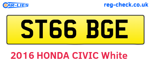 ST66BGE are the vehicle registration plates.