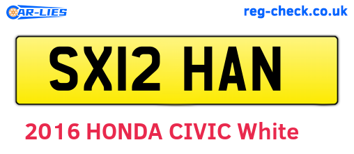 SX12HAN are the vehicle registration plates.