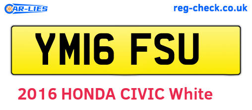 YM16FSU are the vehicle registration plates.