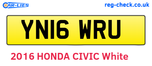 YN16WRU are the vehicle registration plates.