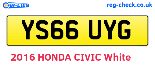 YS66UYG are the vehicle registration plates.
