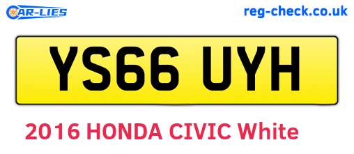 YS66UYH are the vehicle registration plates.