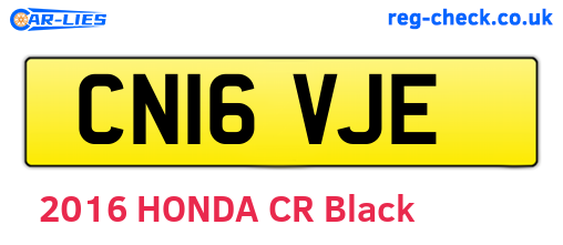 CN16VJE are the vehicle registration plates.