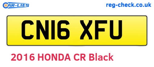 CN16XFU are the vehicle registration plates.