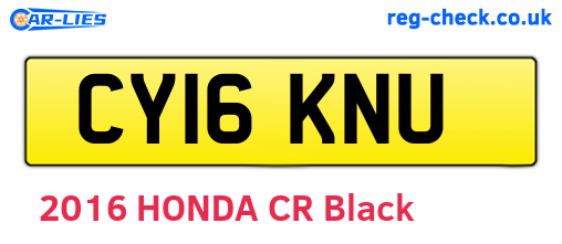 CY16KNU are the vehicle registration plates.