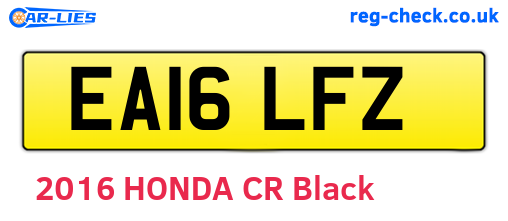 EA16LFZ are the vehicle registration plates.