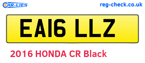 EA16LLZ are the vehicle registration plates.