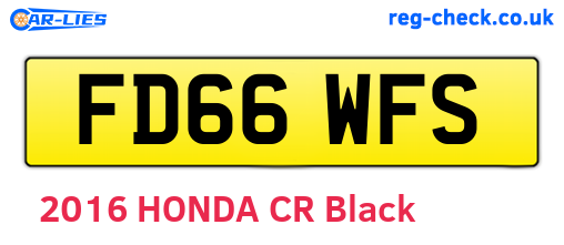 FD66WFS are the vehicle registration plates.