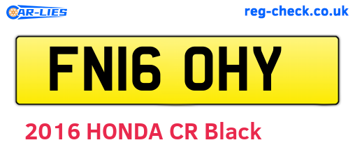 FN16OHY are the vehicle registration plates.