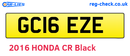GC16EZE are the vehicle registration plates.