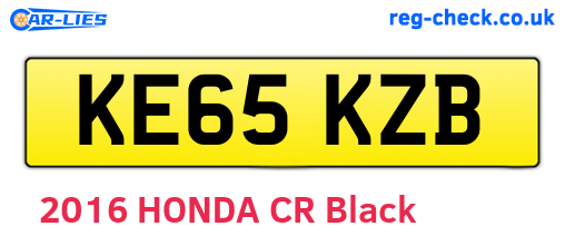 KE65KZB are the vehicle registration plates.