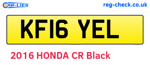 KF16YEL are the vehicle registration plates.