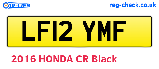 LF12YMF are the vehicle registration plates.