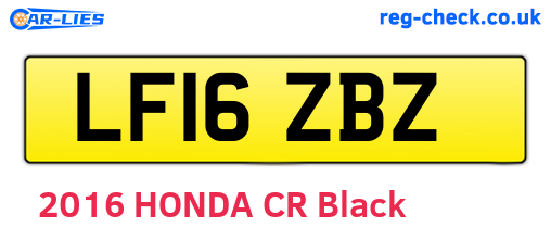 LF16ZBZ are the vehicle registration plates.