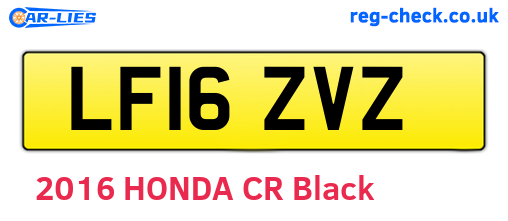 LF16ZVZ are the vehicle registration plates.