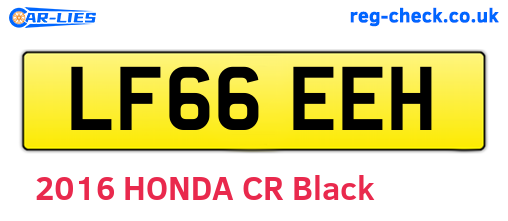 LF66EEH are the vehicle registration plates.