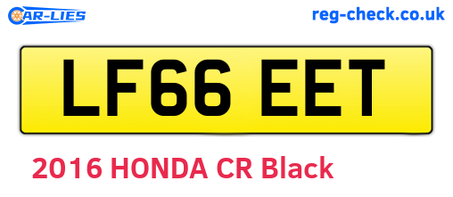 LF66EET are the vehicle registration plates.