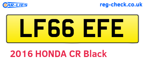 LF66EFE are the vehicle registration plates.