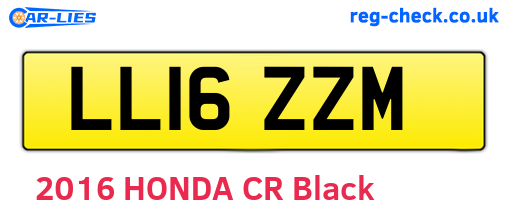 LL16ZZM are the vehicle registration plates.