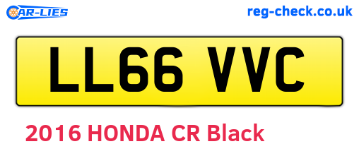 LL66VVC are the vehicle registration plates.
