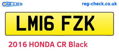 LM16FZK are the vehicle registration plates.