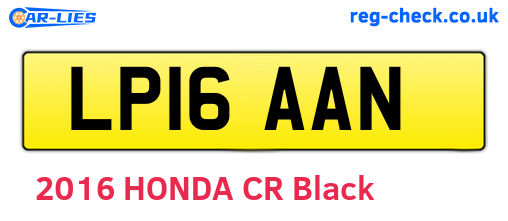 LP16AAN are the vehicle registration plates.