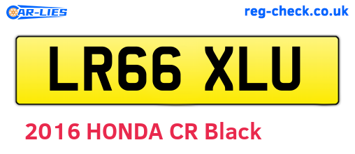 LR66XLU are the vehicle registration plates.