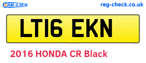 LT16EKN are the vehicle registration plates.