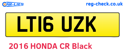 LT16UZK are the vehicle registration plates.