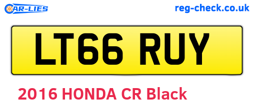 LT66RUY are the vehicle registration plates.