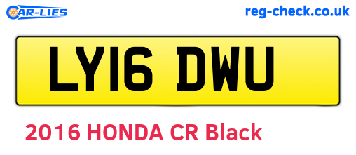 LY16DWU are the vehicle registration plates.