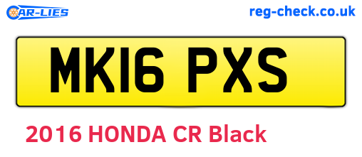 MK16PXS are the vehicle registration plates.