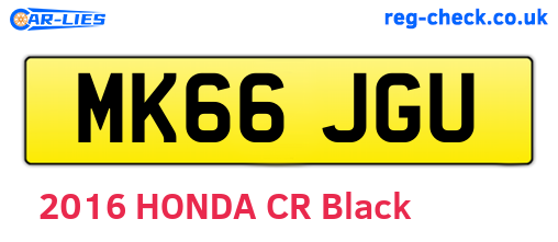 MK66JGU are the vehicle registration plates.