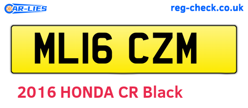 ML16CZM are the vehicle registration plates.
