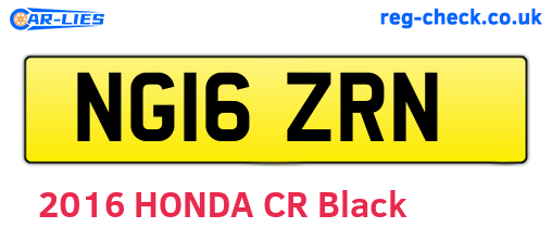 NG16ZRN are the vehicle registration plates.