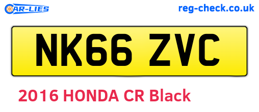 NK66ZVC are the vehicle registration plates.