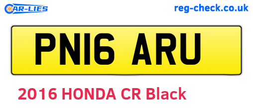 PN16ARU are the vehicle registration plates.