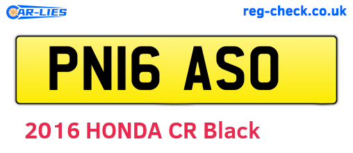 PN16ASO are the vehicle registration plates.