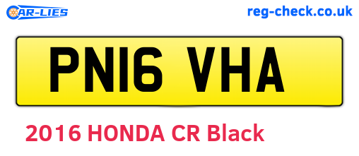 PN16VHA are the vehicle registration plates.