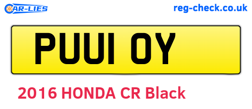 PUU10Y are the vehicle registration plates.