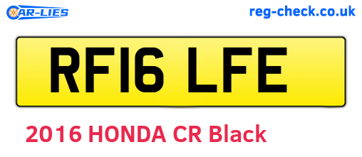 RF16LFE are the vehicle registration plates.