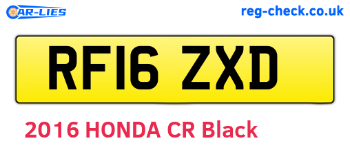 RF16ZXD are the vehicle registration plates.