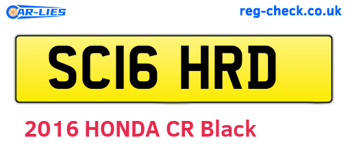SC16HRD are the vehicle registration plates.