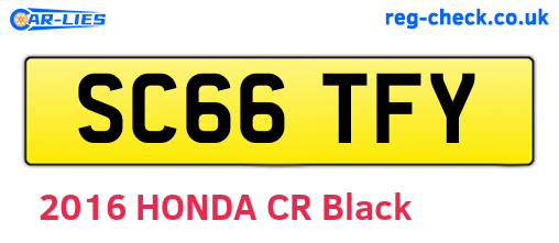 SC66TFY are the vehicle registration plates.
