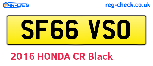 SF66VSO are the vehicle registration plates.