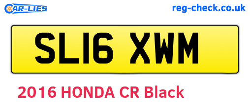 SL16XWM are the vehicle registration plates.