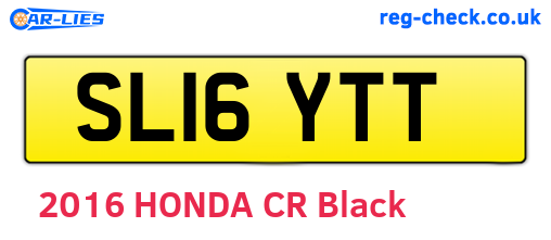 SL16YTT are the vehicle registration plates.